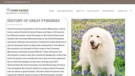 A screenshot of Genlanfamilystbernard.com