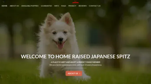 A screenshot of Homeraisedspitz.com