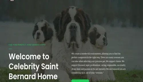 A screenshot of Genlanfamilystbernard.com