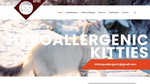 A screenshot of Hypoallergenicsiberiankitties.com