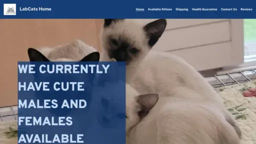 A screenshot of Hypobalinesecats.com