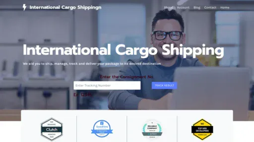 A screenshot of Iccargoship.com