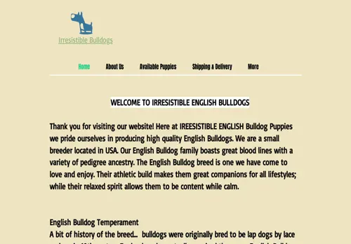 is irresitiblebulldogs.com legit? screenshot