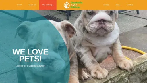 A screenshot of Isabellaenglishbulldoghome.com