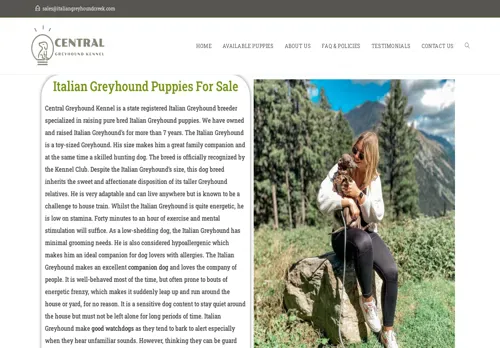 is italiangreyhoundcreek.com legit? screenshot