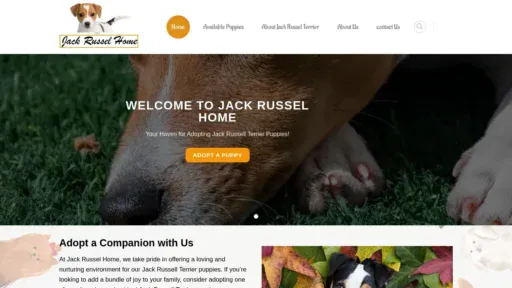 A screenshot of Jackrusselterrierhome.com