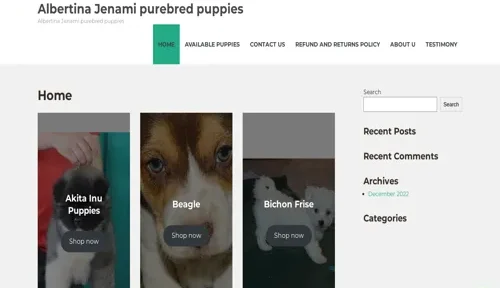 A screenshot of Genlanfamilystbernard.com