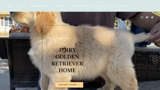 A screenshot of Jerrygoldenretriever.com