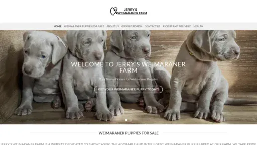 A screenshot of Jerryweimaranerfarm.shop