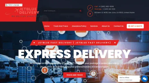 A screenshot of Jetbluefastdelivery.com