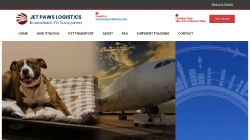 A screenshot of Jetpawslogistics.com