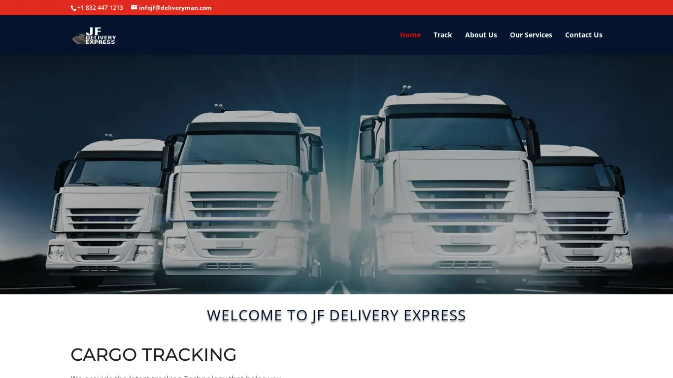 A screenshot of Jfdeliveryexpress.com