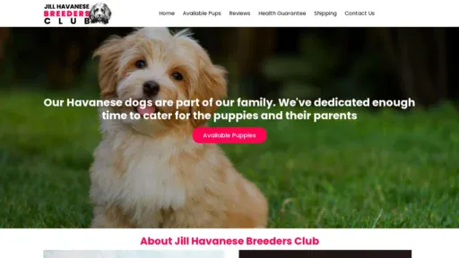 A screenshot of Jillhavanesebreedersclub.com