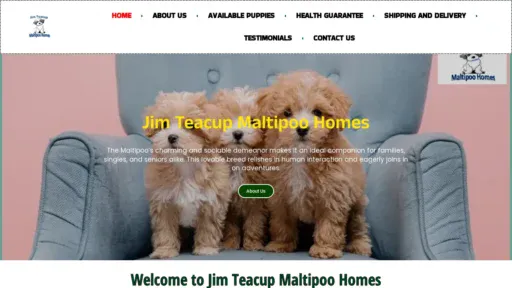 A screenshot of Jimteacupmaltipoohomes.com