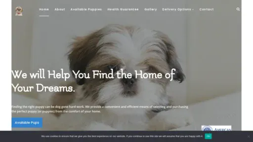 A screenshot of Johnsonshitzupuppies.com