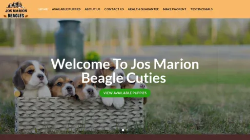 A screenshot of Josmarionbeaglecuties.com