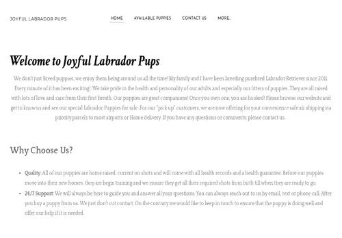 is joyfullabradorpups.com legit? screenshot