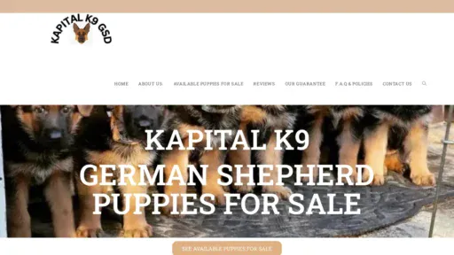 A screenshot of Kapitalk9gsds.com