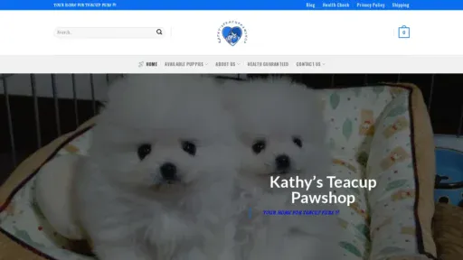 A screenshot of Kathyteacuppawshop.com
