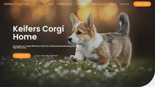 A screenshot of Keiferscorgihome.com