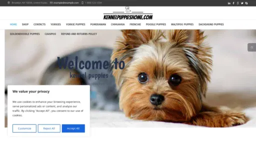 A screenshot of Kennelpuppieshome.com