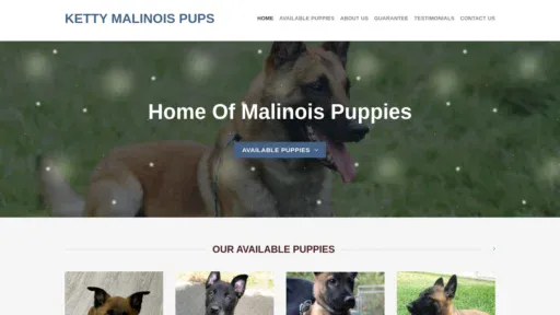 A screenshot of Kettybelgianmalinois.com