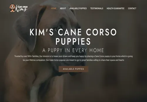 is kimscanecorsopuppies.com legit? screenshot