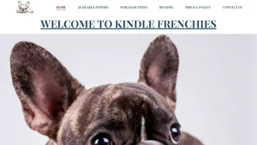 A screenshot of Kindlefrenchiepuppies.com