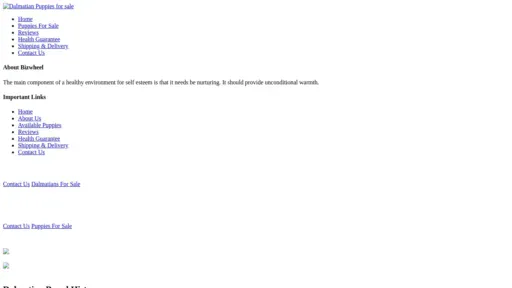 A screenshot of Kindlelovedalmatianshome.com