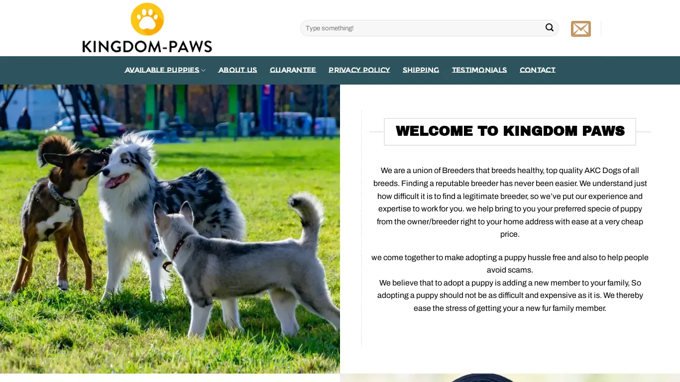 is HOME | Kingdom-Paws legit? screenshot