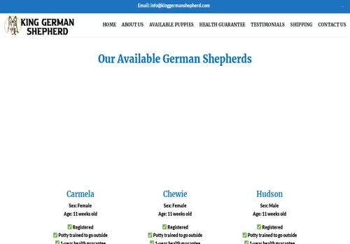 is kinggermanshepherd.com legit? screenshot