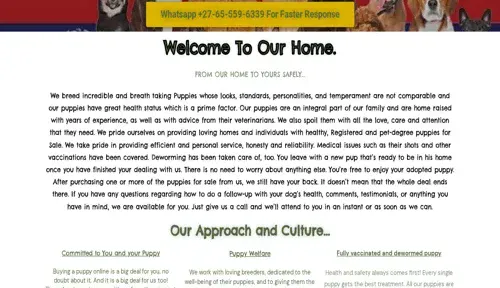 A screenshot of Genlanfamilystbernard.com