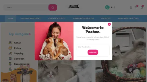 A screenshot of Kittyhavenhub.com