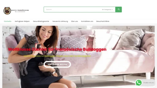 A screenshot of Kosticfranzosischebulldoggen.com