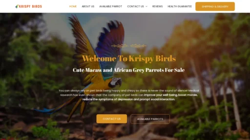 A screenshot of Krispybirds.com