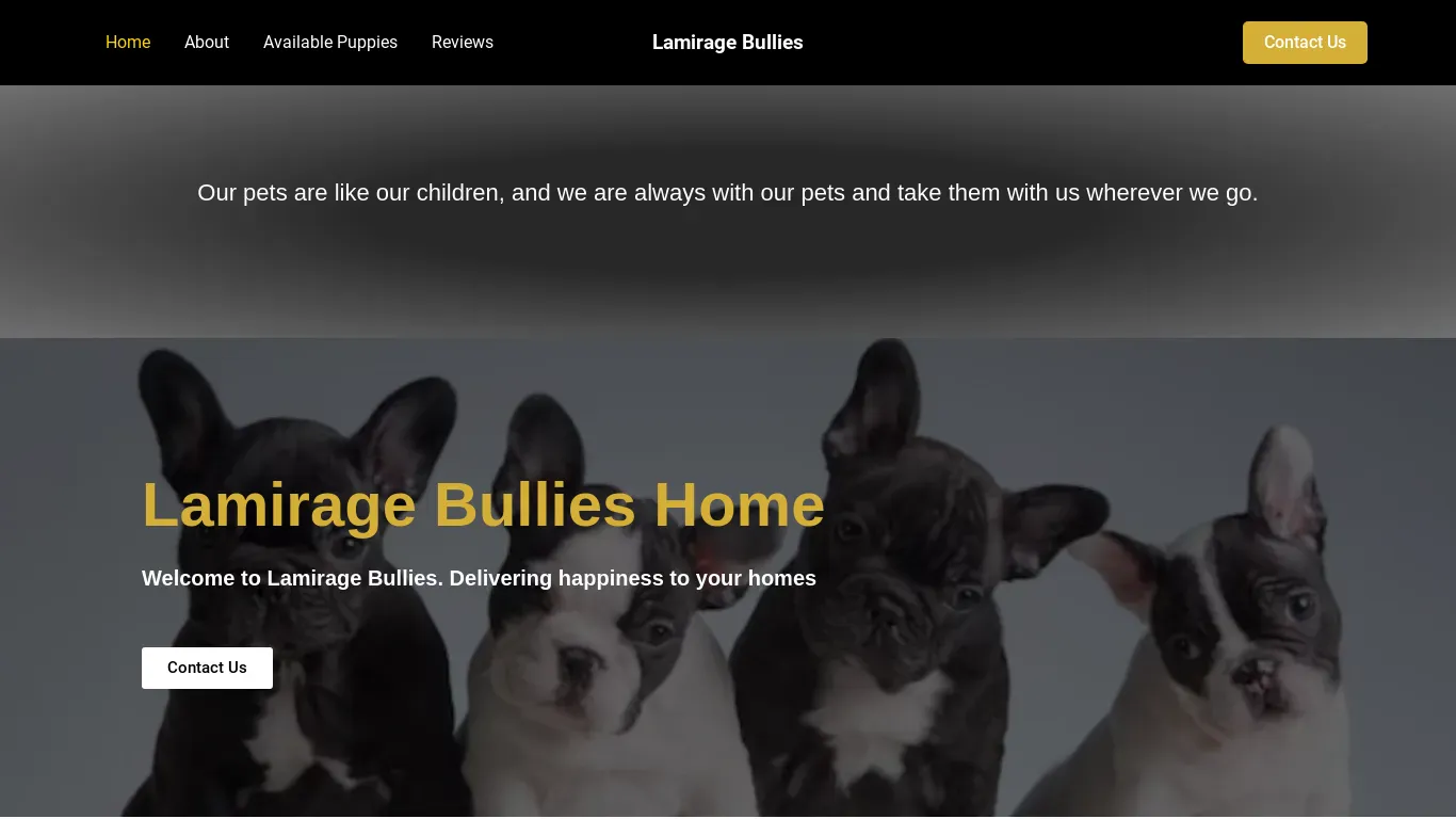 is Lamirage Bullies – French Bullies For Adoption legit? screenshot