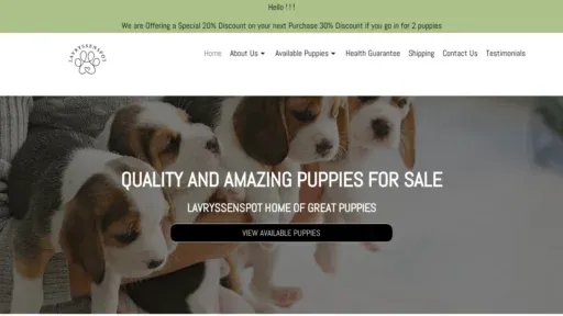 A screenshot of Lavryssenspot.com