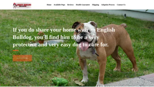A screenshot of Legacyenglishbuldogpups.com