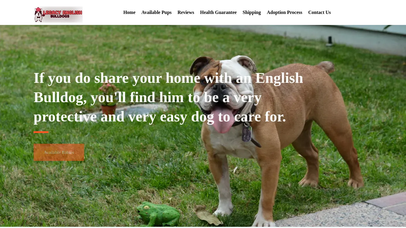 is legacyenglishbuldogpups.com legit? screenshot