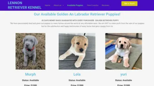 A screenshot of Genlanfamilystbernard.com