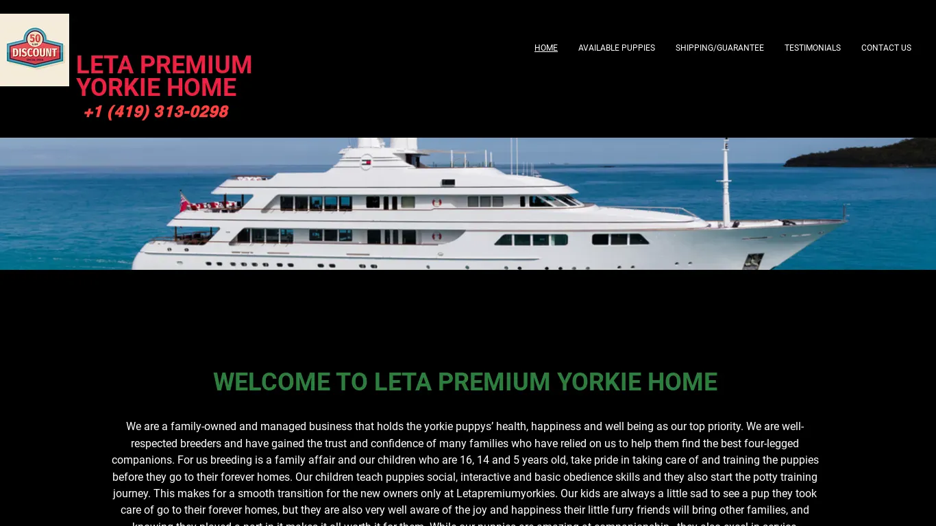 is letapremiumyorkies.com legit? screenshot