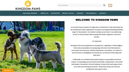 A screenshot of Littlekingdompaws.top