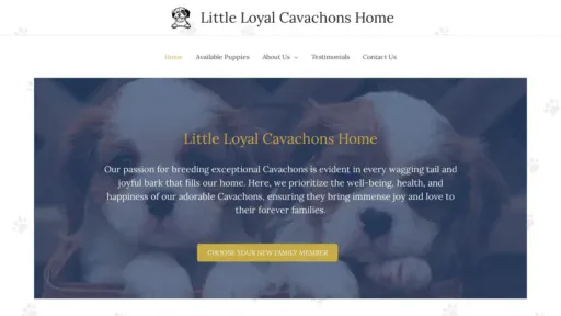 A screenshot of Littleloyalcavachons.com