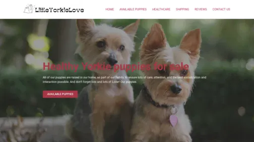 A screenshot of Littleyorkielove.com