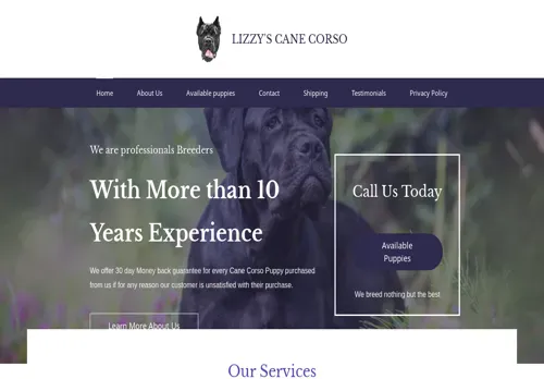 is lizzycanecorso.com legit? screenshot
