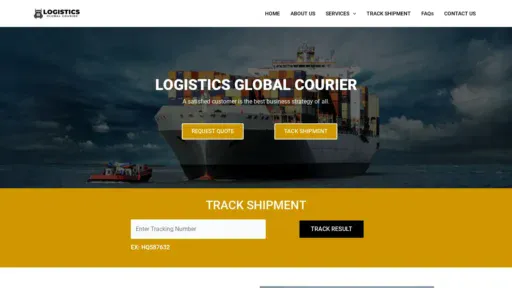 A screenshot of Logisticsglobalcourier.org