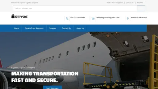 A screenshot of Logistikshippers.com