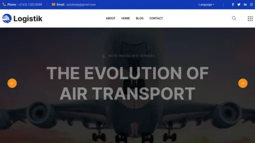 A screenshot of Logistiksshippingexpress.com
