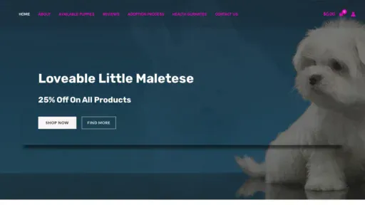 A screenshot of Loveablelittlemaletese.com