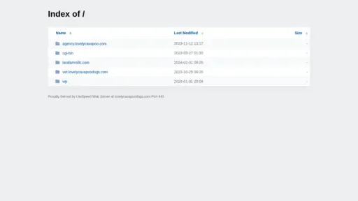 A screenshot of Lovelycavapoodogs.com